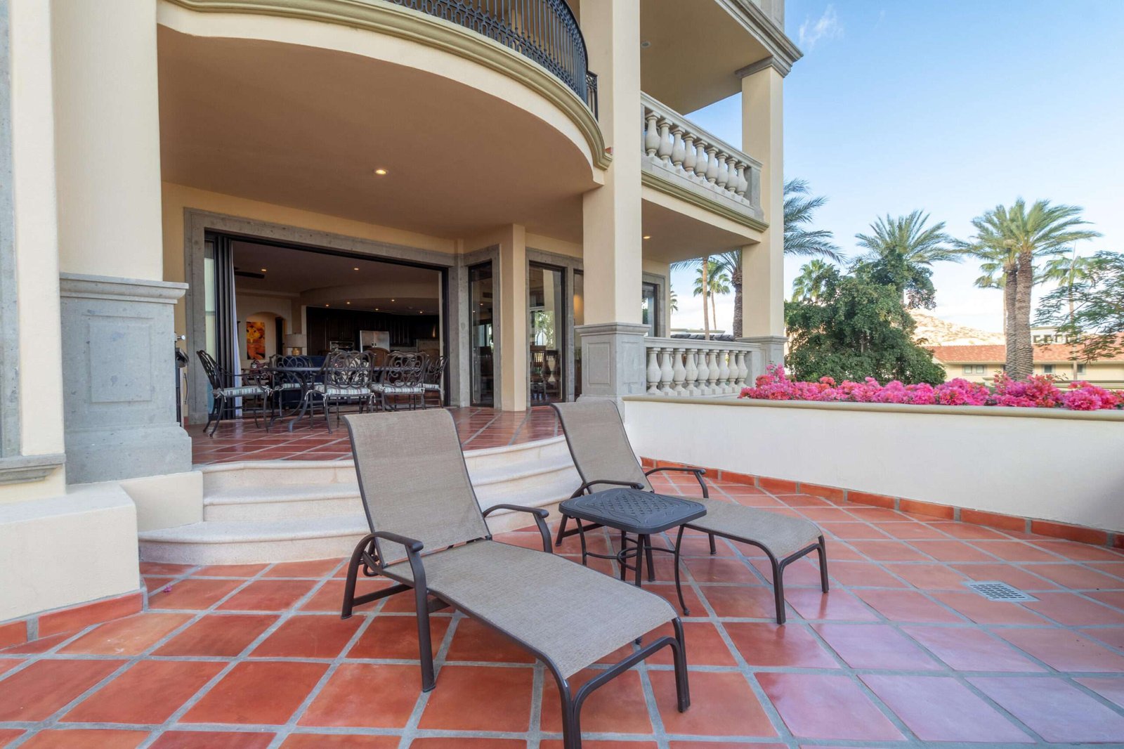 Cabo del Sol Puerta Del Sol-Cdsol Price IMPROVEMENT! Welcome to Residence A-105, a desirable 2-bedroom, 2.5-bath ground-floor condominium located in Building A of Puerta del Sol, one of the most established and charming communities within the prestigious Cabo del Sol corridor along the Gulf of California.This residence offers a warm and inviting living experience, blending traditional Mexican character with functional design. The open-concept kitchen flows seamlessly into the dining and living areas, creating a comfortable space for everyday living and entertaining. Rich Saltillo flooring throughout enhances the home's charm, adding texture and authenticity while keeping interiors cool and timeless.Large sliding hurricane-proof glass doors connect the interior spaces to the outdoor terraces, allowing natural light and ocean breezes to fill the home. The layout is designed for effortless indoor-outdoor living, capturing the relaxed Baja lifestyle that defines Los Cabos.A standout feature of this residence is its dual-terrace design. The covered terrace provides a shaded outdoor living area, ideal for morning coffee, relaxing afternoons, or al fresco dining. Adjacent to it, a second open terrace offers the perfect setting for sunbathing and enjoying the for sale
