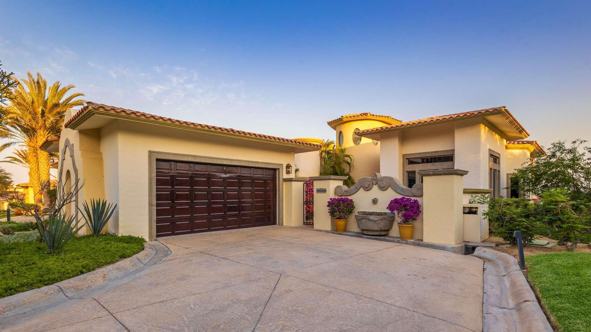 Cabo del Sol Las Colinas Welcome to Casa Van Brunt located in Las Colinas in the private resort community of Cabo Del Sol. This residence is a two-story home sitting on nearly 12,000 square feet of land. The home is delivered fully furnished and overlooks the 12th hole of the Cove Club Golf Course. Enjoy it's outdoor living space with a large palapa and infinity-edge pool with for sale